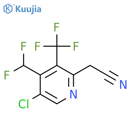 5-Chloro-4-(difluoromethyl)-3-(trifluoromethyl)pyridine-2-acetonitrile structure