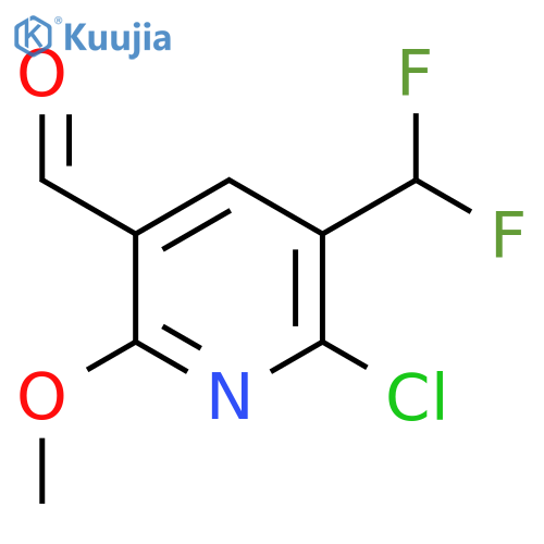 2-Chloro-3-(difluoromethyl)-6-methoxypyridine-5-carboxaldehyde structure