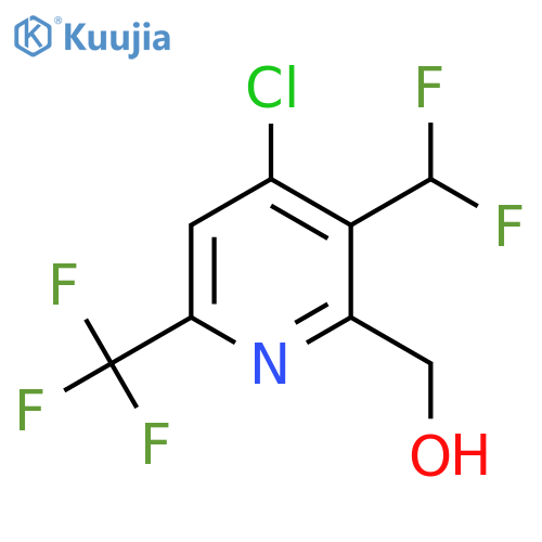 4-Chloro-3-(difluoromethyl)-6-(trifluoromethyl)pyridine-2-methanol structure