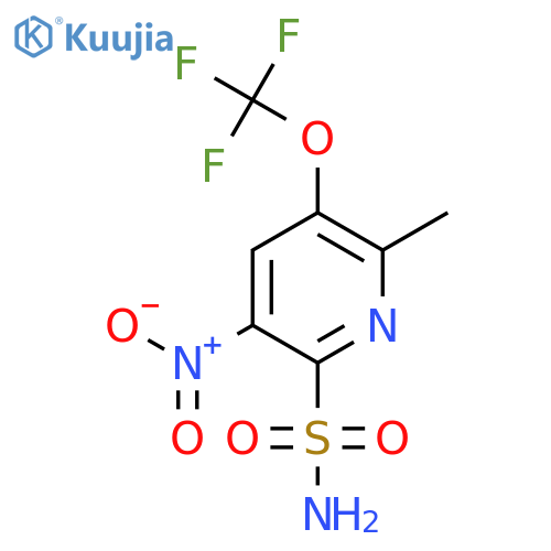 2-Methyl-5-nitro-3-(trifluoromethoxy)pyridine-6-sulfonamide structure