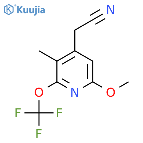 6-Methoxy-3-methyl-2-(trifluoromethoxy)pyridine-4-acetonitrile structure