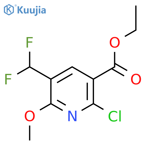 Ethyl 2-chloro-5-(difluoromethyl)-6-methoxypyridine-3-carboxylate structure