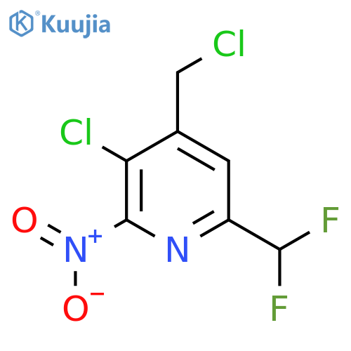 3-Chloro-4-(chloromethyl)-6-(difluoromethyl)-2-nitropyridine structure