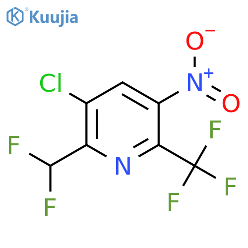 3-Chloro-2-(difluoromethyl)-5-nitro-6-(trifluoromethyl)pyridine structure