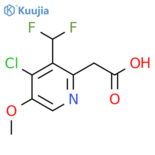 4-Chloro-3-(difluoromethyl)-5-methoxypyridine-2-acetic acid structure