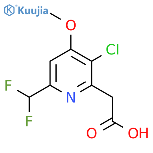 3-Chloro-6-(difluoromethyl)-4-methoxypyridine-2-acetic acid structure