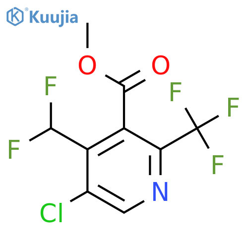 Methyl 5-chloro-4-(difluoromethyl)-2-(trifluoromethyl)pyridine-3-carboxylate structure