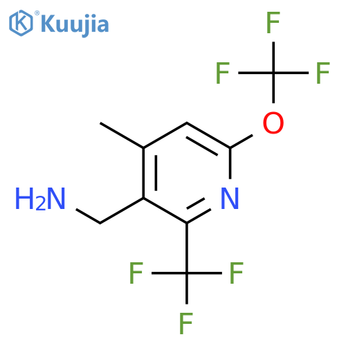 3-(Aminomethyl)-4-methyl-6-(trifluoromethoxy)-2-(trifluoromethyl)pyridine structure
