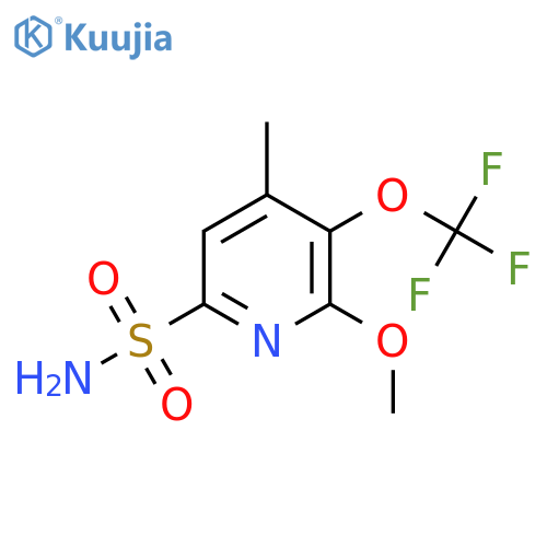2-Methoxy-4-methyl-3-(trifluoromethoxy)pyridine-6-sulfonamide structure