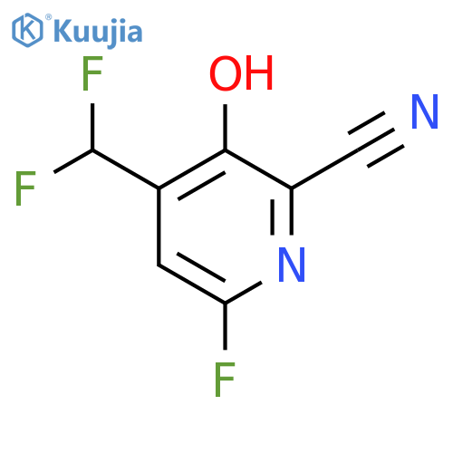 2-Cyano-4-(difluoromethyl)-6-fluoro-3-hydroxypyridine structure
