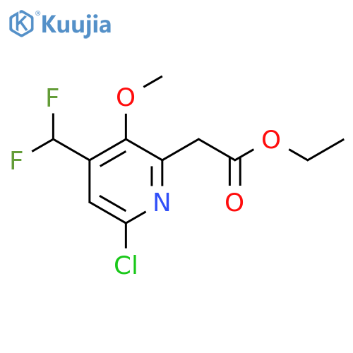 Ethyl 6-chloro-4-(difluoromethyl)-3-methoxypyridine-2-acetate structure