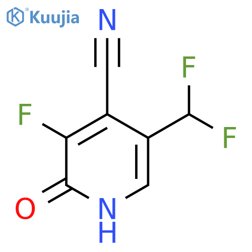 4-Cyano-5-(difluoromethyl)-3-fluoro-2-hydroxypyridine structure