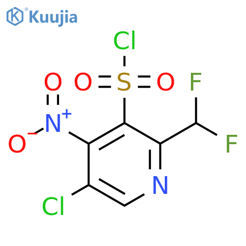 5-Chloro-2-(difluoromethyl)-4-nitropyridine-3-sulfonyl chloride structure