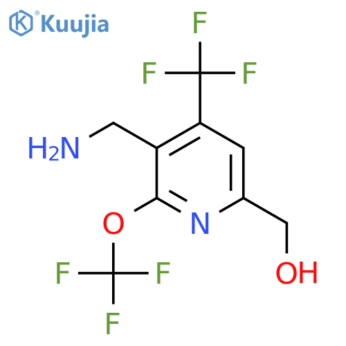 3-(Aminomethyl)-2-(trifluoromethoxy)-4-(trifluoromethyl)pyridine-6-methanol structure