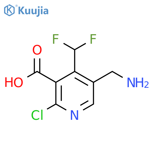 5-(Aminomethyl)-2-chloro-4-(difluoromethyl)pyridine-3-carboxylic acid structure