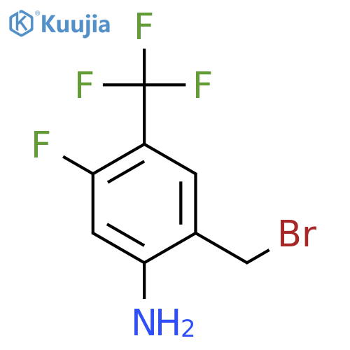 2-Amino-4-fluoro-5-(trifluoromethyl)benzyl bromide structure