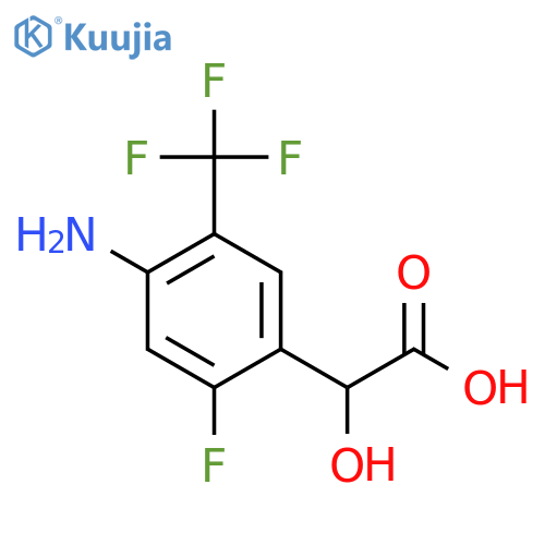 4-Amino-2-fluoro-5-(trifluoromethyl)mandelic acid structure