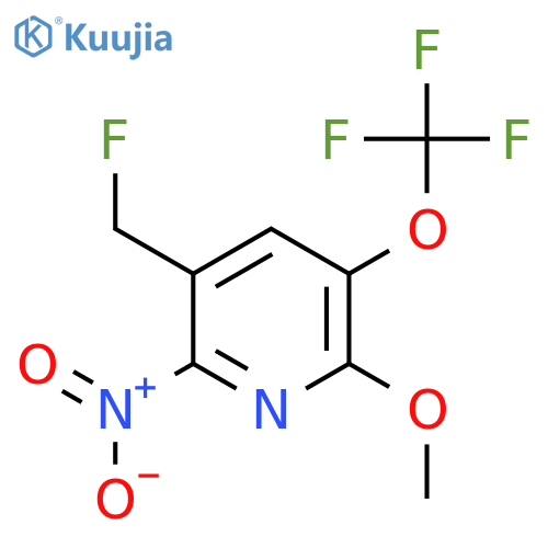 3-(Fluoromethyl)-6-methoxy-2-nitro-5-(trifluoromethoxy)pyridine structure