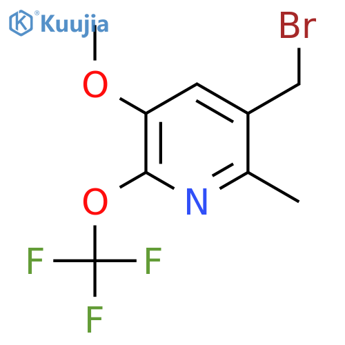 3-(Bromomethyl)-5-methoxy-2-methyl-6-(trifluoromethoxy)pyridine structure