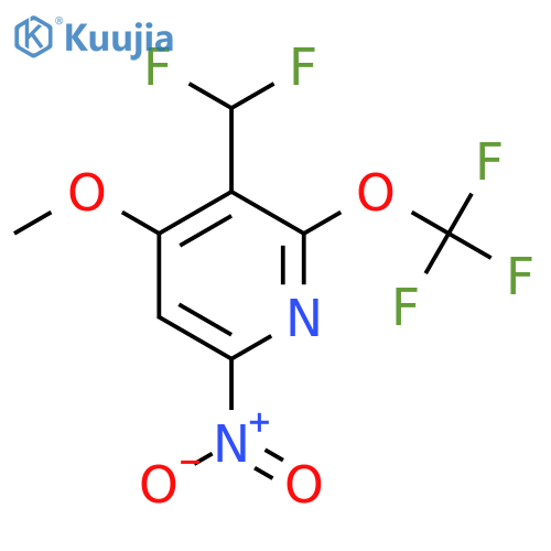 3-(Difluoromethyl)-4-methoxy-6-nitro-2-(trifluoromethoxy)pyridine structure