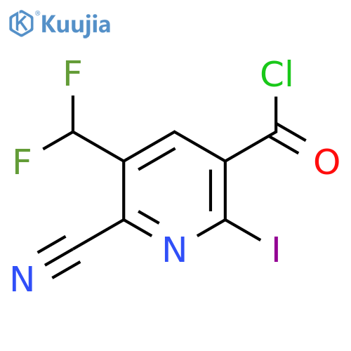 2-Cyano-3-(difluoromethyl)-6-iodopyridine-5-carbonyl chloride structure