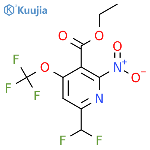 Ethyl 6-(difluoromethyl)-2-nitro-4-(trifluoromethoxy)pyridine-3-carboxylate structure