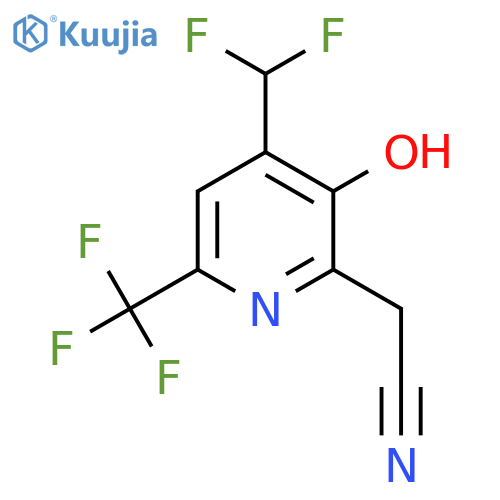 4-(Difluoromethyl)-3-hydroxy-6-(trifluoromethyl)pyridine-2-acetonitrile structure