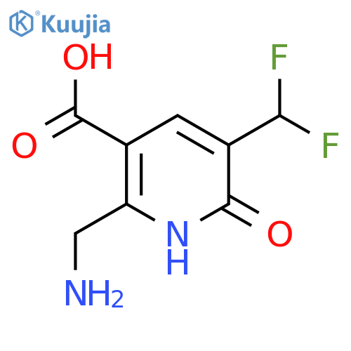 2-(Aminomethyl)-5-(difluoromethyl)-6-hydroxypyridine-3-carboxylic acid structure
