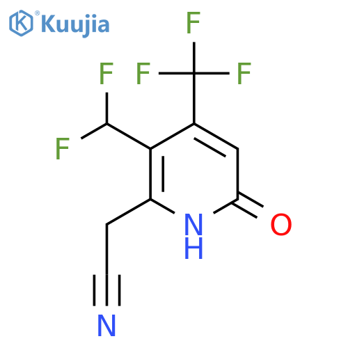 3-(Difluoromethyl)-6-hydroxy-4-(trifluoromethyl)pyridine-2-acetonitrile structure