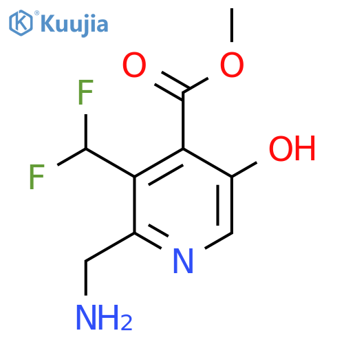Methyl 2-(aminomethyl)-3-(difluoromethyl)-5-hydroxypyridine-4-carboxylate structure