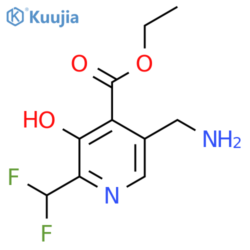 Ethyl 5-(aminomethyl)-2-(difluoromethyl)-3-hydroxypyridine-4-carboxylate structure