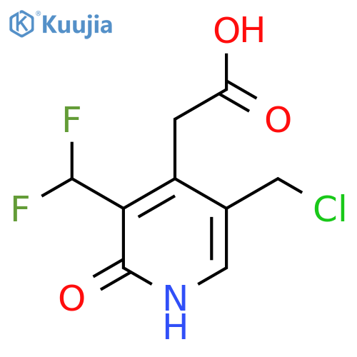 5-(Chloromethyl)-3-(difluoromethyl)-2-hydroxypyridine-4-acetic acid structure