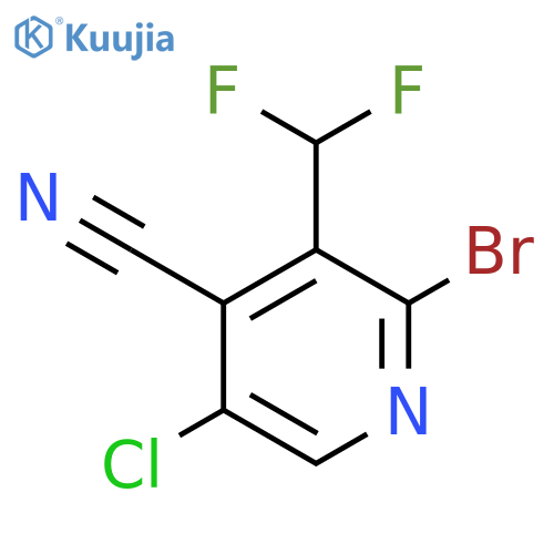 2-Bromo-5-chloro-4-cyano-3-(difluoromethyl)pyridine structure