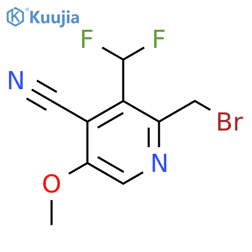 2-(Bromomethyl)-4-cyano-3-(difluoromethyl)-5-methoxypyridine structure