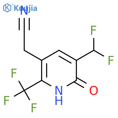 3-(Difluoromethyl)-2-hydroxy-6-(trifluoromethyl)pyridine-5-acetonitrile structure