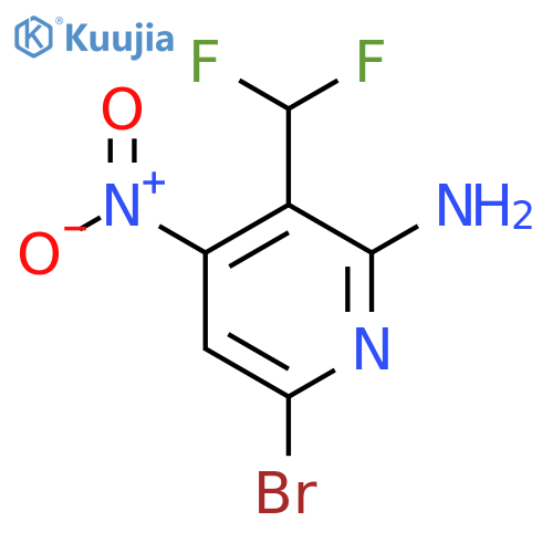2-Amino-6-bromo-3-(difluoromethyl)-4-nitropyridine structure