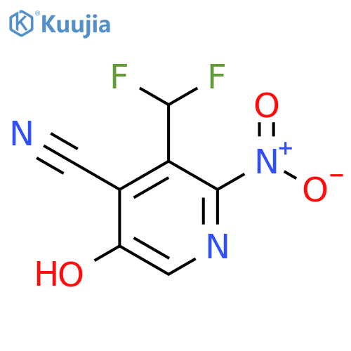 4-Cyano-3-(difluoromethyl)-5-hydroxy-2-nitropyridine structure