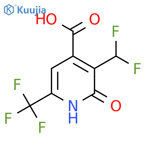 3-(Difluoromethyl)-2-hydroxy-6-(trifluoromethyl)pyridine-4-carboxylic acid structure