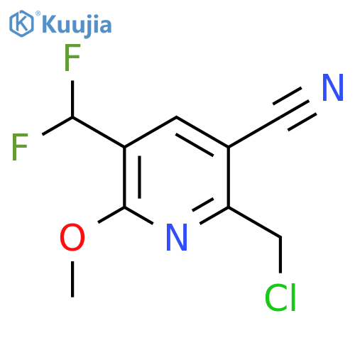 2-(Chloromethyl)-3-cyano-5-(difluoromethyl)-6-methoxypyridine structure