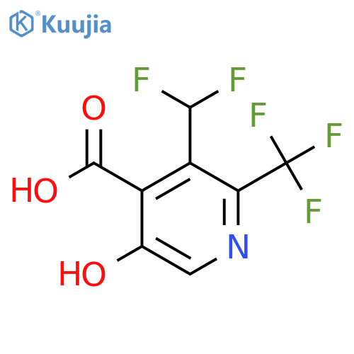 3-(Difluoromethyl)-5-hydroxy-2-(trifluoromethyl)pyridine-4-carboxylic acid structure
