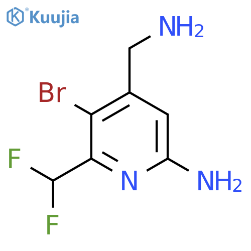 6-Amino-4-(aminomethyl)-3-bromo-2-(difluoromethyl)pyridine structure