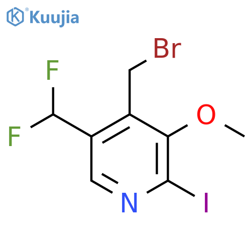 4-(Bromomethyl)-5-(difluoromethyl)-2-iodo-3-methoxypyridine structure