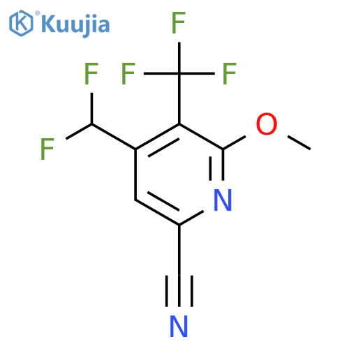 6-Cyano-4-(difluoromethyl)-2-methoxy-3-(trifluoromethyl)pyridine structure