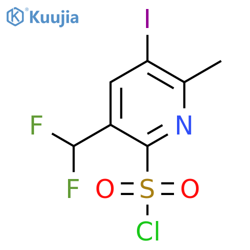 3-(Difluoromethyl)-5-iodo-6-methylpyridine-2-sulfonyl chloride structure