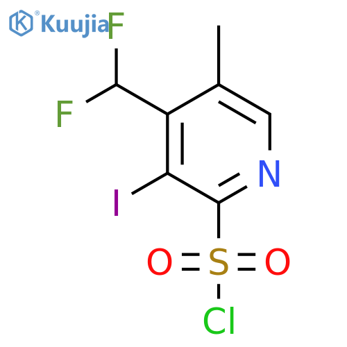 4-(Difluoromethyl)-3-iodo-5-methylpyridine-2-sulfonyl chloride structure