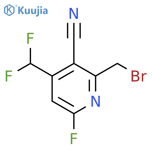 2-(Bromomethyl)-3-cyano-4-(difluoromethyl)-6-fluoropyridine structure
