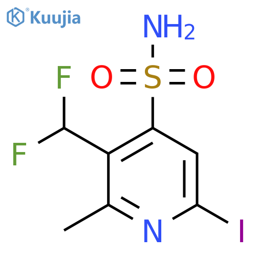 3-(Difluoromethyl)-6-iodo-2-methylpyridine-4-sulfonamide structure