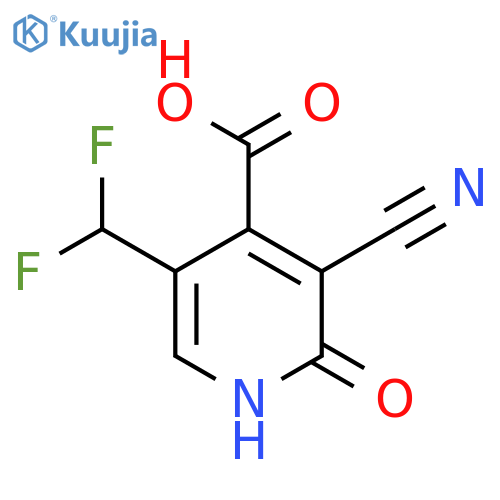 3-Cyano-5-(difluoromethyl)-2-hydroxypyridine-4-carboxylic acid structure