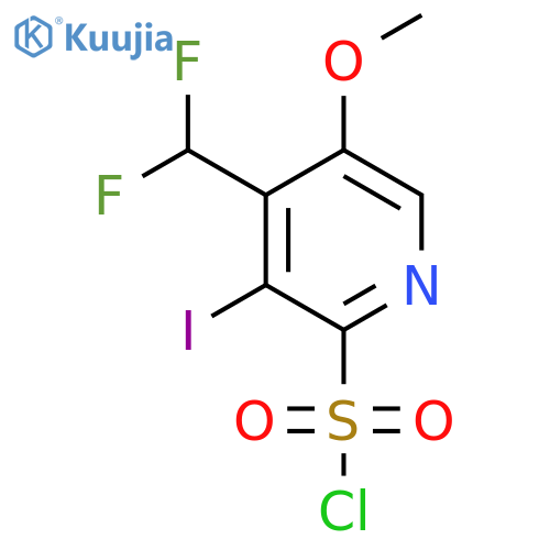 4-(Difluoromethyl)-3-iodo-5-methoxypyridine-2-sulfonyl chloride structure