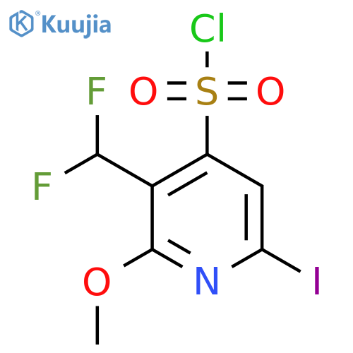 3-(Difluoromethyl)-6-iodo-2-methoxypyridine-4-sulfonyl chloride structure